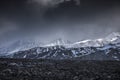 Winter landscape snow mountain high angle view from airplane Leh Ladakh India Royalty Free Stock Photo