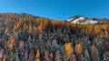 Winter landscape snowy mountains in Dolomites Alps Italy