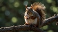 winter landscape squirrel close-up Royalty Free Stock Photo