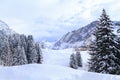 Winter landscape in Switzerland