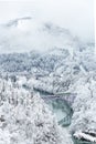 Winter landscape train Royalty Free Stock Photo