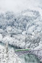 Winter landscape train Royalty Free Stock Photo