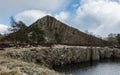 View of Hadrians Wall at Cawfield Crag and Quarry.