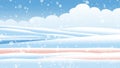 Winter landscape with waves. Pink, blue and white. Gradient background. Cloudy sky. Snowy weather. Mountains and hills. Panorama Royalty Free Stock Photo