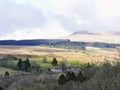 Winter landscape of a Welsh wilderness farm in the brecon beacons Royalty Free Stock Photo