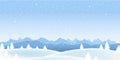 Winter Landscape With White Snow Border Royalty Free Stock Photo