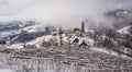 Winter landscape with wineyards Austria Royalty Free Stock Photo