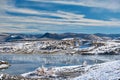Winter landscape with Wolford Mountain Reservoir Royalty Free Stock Photo