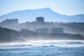 Winter landscapes along the Cote des Basques Beach, Biarritz, France Royalty Free Stock Photo