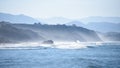 Winter landscapes along the Cotes des Basques Beach, Biarritz, France Royalty Free Stock Photo