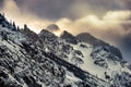 Winter Landscapes Canadian - Snow Covered Peaks near Lake Louise Banff National Park Alberta Canada Royalty Free Stock Photo