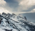 Winter Landscapes Canadian - Snow Covered Peaks near Lake Louise Banff National Park Alberta Canada Royalty Free Stock Photo