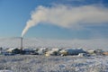 Winter landscape of Oymyakon. Yakutia, Russia.