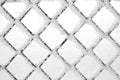 Metal grid in frost . barrier or fence or obstructive concept