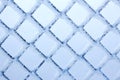 Winter lattice in the frost texture metal rhombus