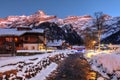 Winter in Les Diablerets, Switzerland Royalty Free Stock Photo