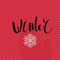 Winter lettering