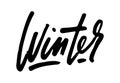 Winter life style inspiration quotes lettering. Handwritten calligraphy graphic design element. Winter motivational lettering typo