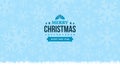 Winter light blue background with snowflakes. New Year 2018 and Merry Christmas vintage badge. Greeting card, banner template. Min Royalty Free Stock Photo