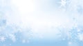 Winter light holiday banner falling snowflakes on a blue background Royalty Free Stock Photo