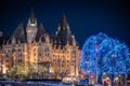 Winter Lights Across Canada, Fairmont Chateau Laurier, Ottawa, Ontario Royalty Free Stock Photo