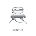 Winter linear icon. Modern outline Winter logo concept on white