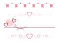 A set of Valentine themed dividers