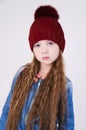 Winter little girl hat