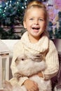 Winter little girl. Smiling child. Cute kid. Royalty Free Stock Photo