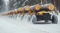 Winter Logging Transport Royalty Free Stock Photo