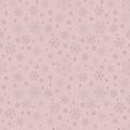 Winter luxury hand drawn seamless pattern print with beauty snowflakes. Pink background with glitter snow crystals. Happy New Year Royalty Free Stock Photo