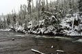 Winter Madison River Yellowstone Royalty Free Stock Photo