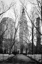 Winter in Madison Square Park - New York City Royalty Free Stock Photo