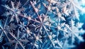 Winter magical background with snowflakes. Abstract winter scene