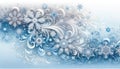 Winter magical background with snowflakes.