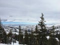 Winter majestic views around Wasatch Front Rocky Mountains, Brighton Ski Resort, close to Salt Lake and Heber Valley, Park City, U Royalty Free Stock Photo