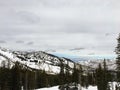 Winter majestic views around Wasatch Front Rocky Mountains, Brighton Ski Resort, close to Salt Lake and Heber Valley, Park City, U Royalty Free Stock Photo