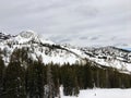 Winter majestic views around Wasatch Front Rocky Mountains, Brighton Ski Resort, close to Salt Lake and Heber Valley, Park City, U Royalty Free Stock Photo