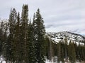 Winter majestic views around Wasatch Front Rocky Mountains, Brighton Ski Resort, close to Salt Lake and Heber Valley, Park City, U Royalty Free Stock Photo