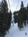 Winter majestic views around Wasatch Front Rocky Mountains, Brighton Ski Resort, close to Salt Lake and Heber Valley, Park City, U