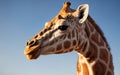 Winter Majesty Portrait of a Majestic Giraffe in the Snowy Wilderness