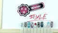 Winter manicure style andsnow sticker