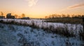 Winter Michigan Midwest Barn Landscape Royalty Free Stock Photo