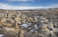 Winter at the Milk River Valley in Writing on Stone Provincial Park Royalty Free Stock Photo