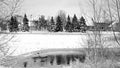 Winter in Minnesota,USA Royalty Free Stock Photo