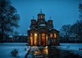 Winter in monastery Gracanica