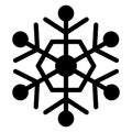 Winter Monochrome Geometric Snowflake Icon