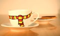 Winter mood in coffee cup Royalty Free Stock Photo