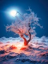 winter moonlight photorealistic smooth color