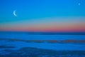 Winter moonlit night background